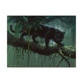 Trademark Fine Art Harro Maass 'Black Jaguar Stalking' Canvas Art, 14x19 ALI35669-C1419GG